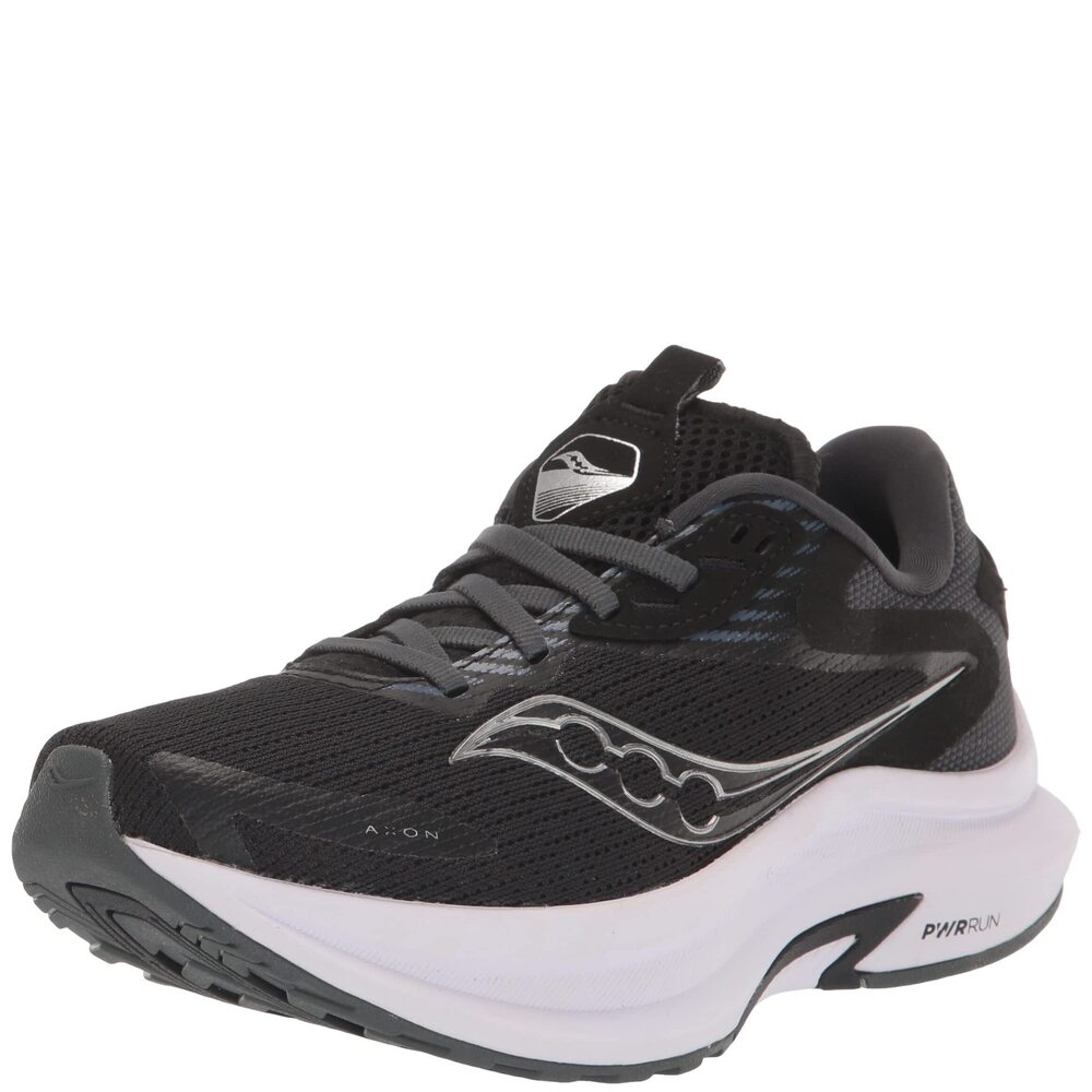 SAUCONY WOMEN'S AXON 2 RUNNING SHOE, BLACK/WHITE, 8.5